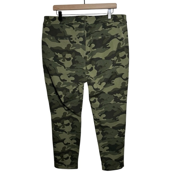 Old Navy Pixie Pants Sz 16 High Rise Skinny Leg Secret Slim Pockets Olive Green - Picture 2 of 11